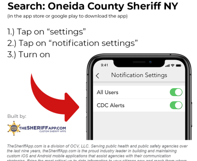 Oneida County Sheriff Robert Maciol Announces CDC COVID-19…