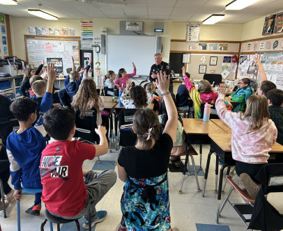 Yesterday, Sheriff Maciol spoke with 4th grade students at…