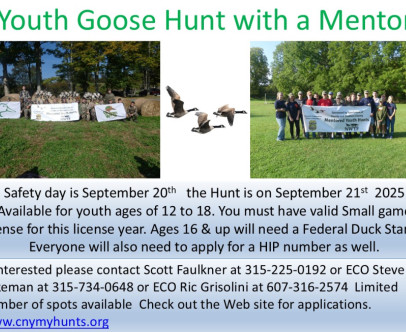 Oneida & Madison County Sportsmen’s Mentor Program is…