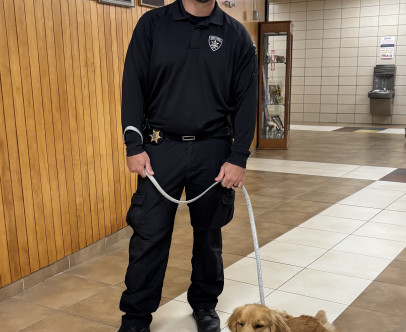 Earlier this week, therapy dog Addie, accompanied by Inv.